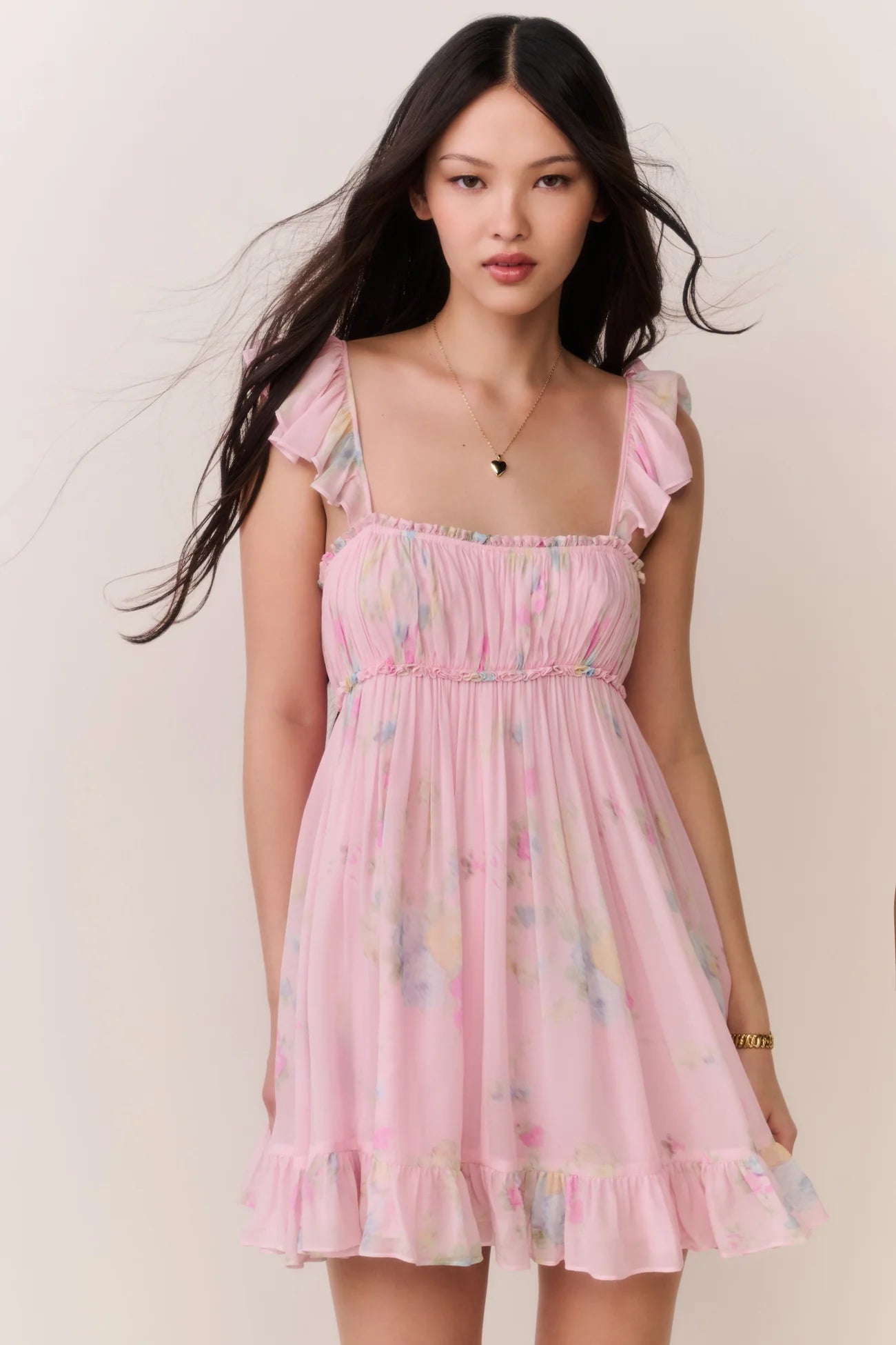 Zanira Floral Chiffon Mini Dress - ONFEMME By Lindsey's Kloset
