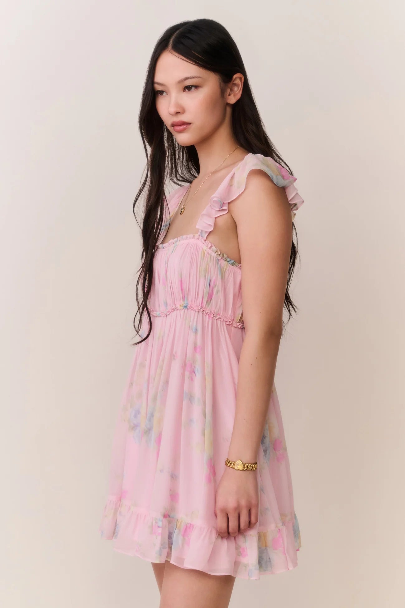 Zanira Floral Chiffon Mini Dress - ONFEMME By Lindsey's Kloset