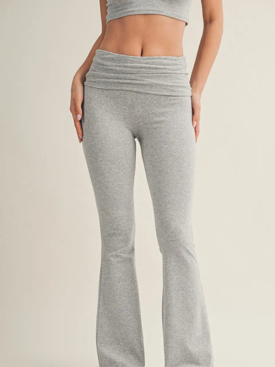 Elle Gray Foldover Pant