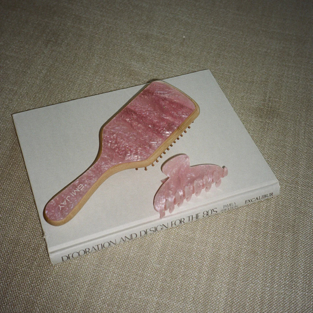 Bamboo Paddle Hair Brush - Pink Sugar