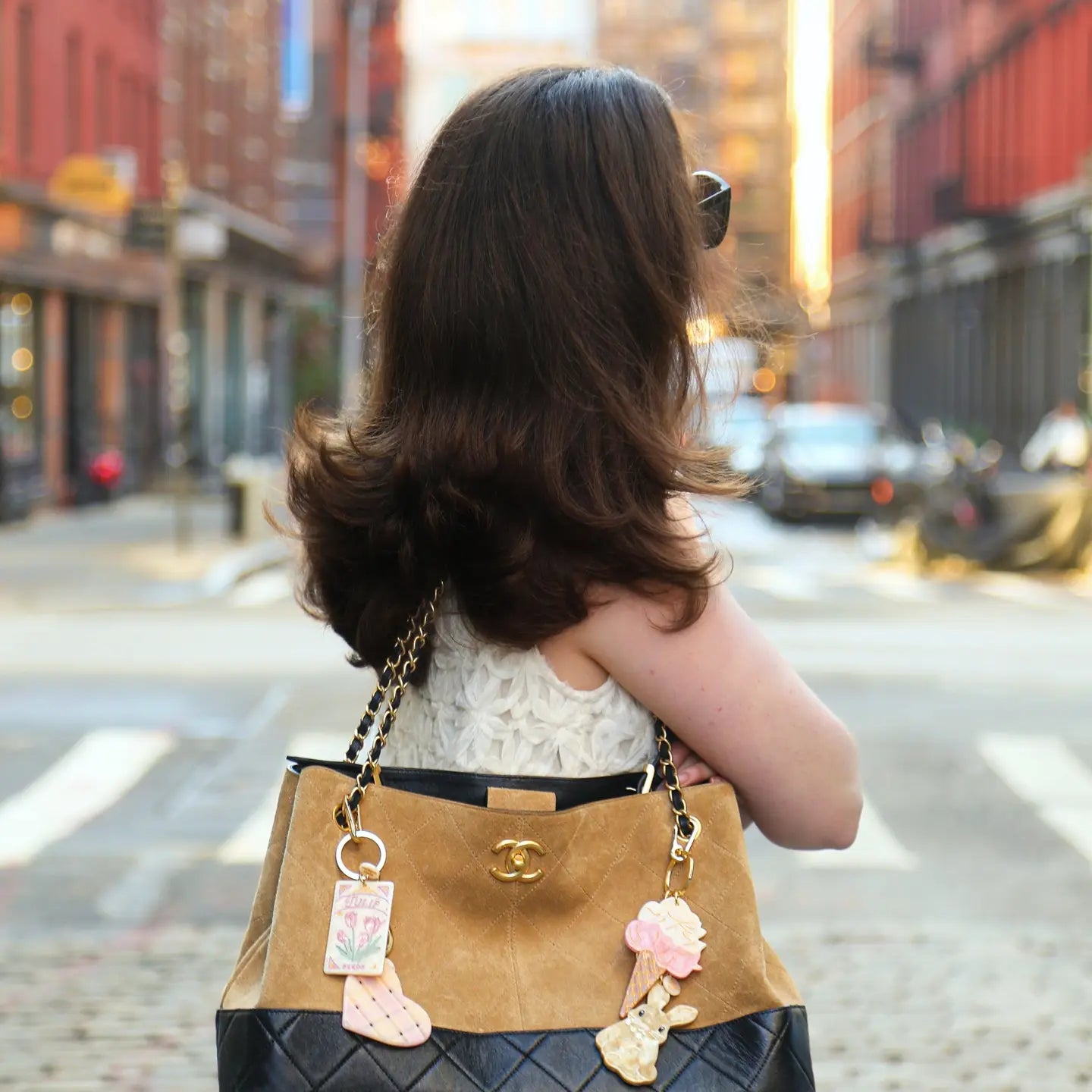 Hand-Painted Tulip Seeds Bag Charm + Keychain - ONFEMME By Lindsey's Kloset