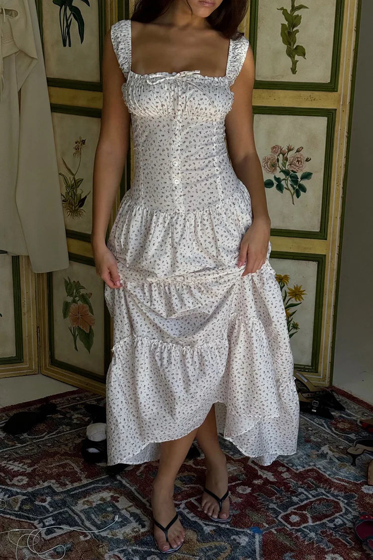 Christabelle Floral Ruffle Maxi Dress - ONFEMME By Lindsey's Kloset