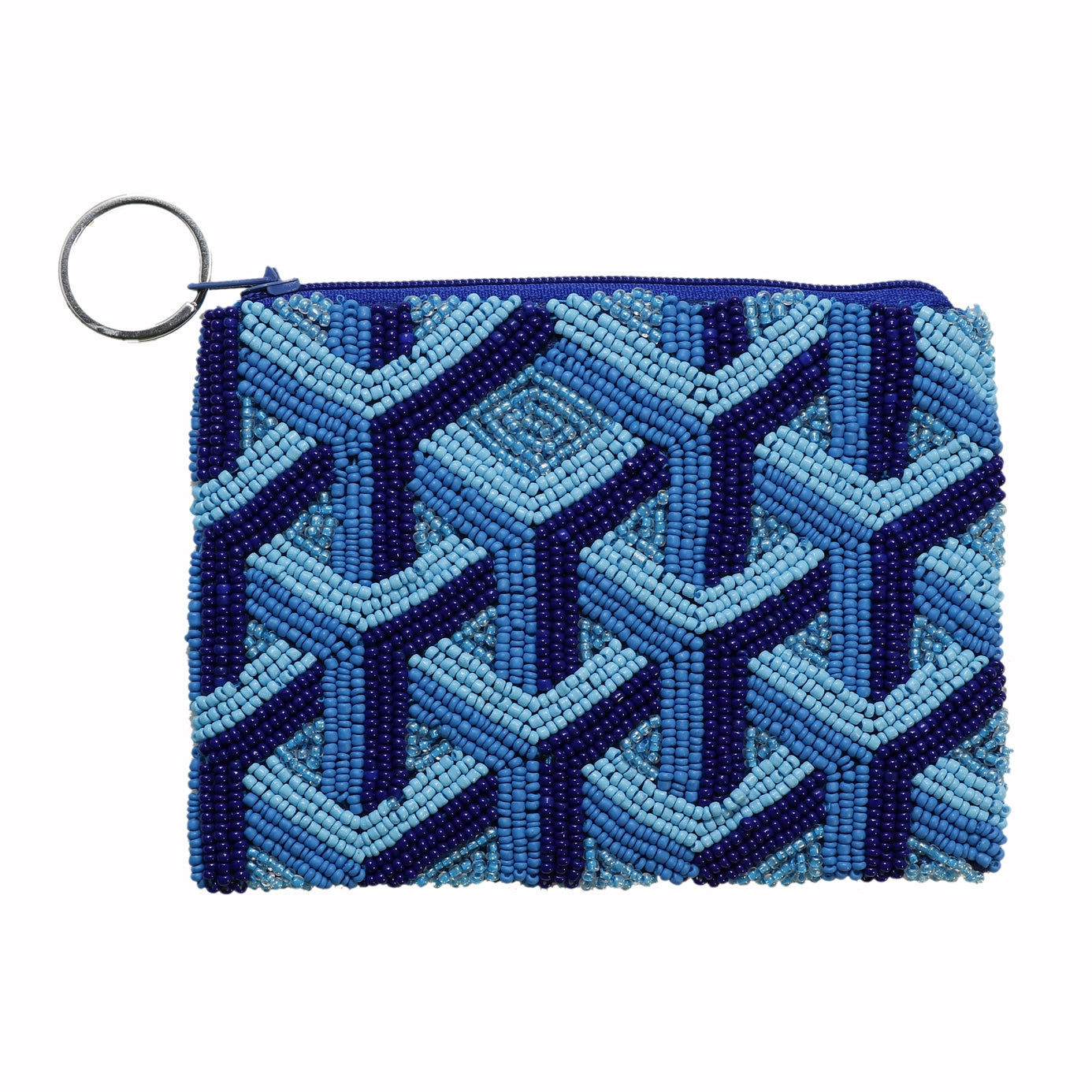 Something Blue Beaded Coin Purse