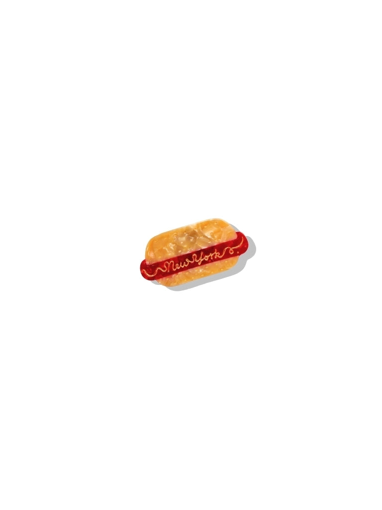 Hand-Painted Hotdog Brooch Pin