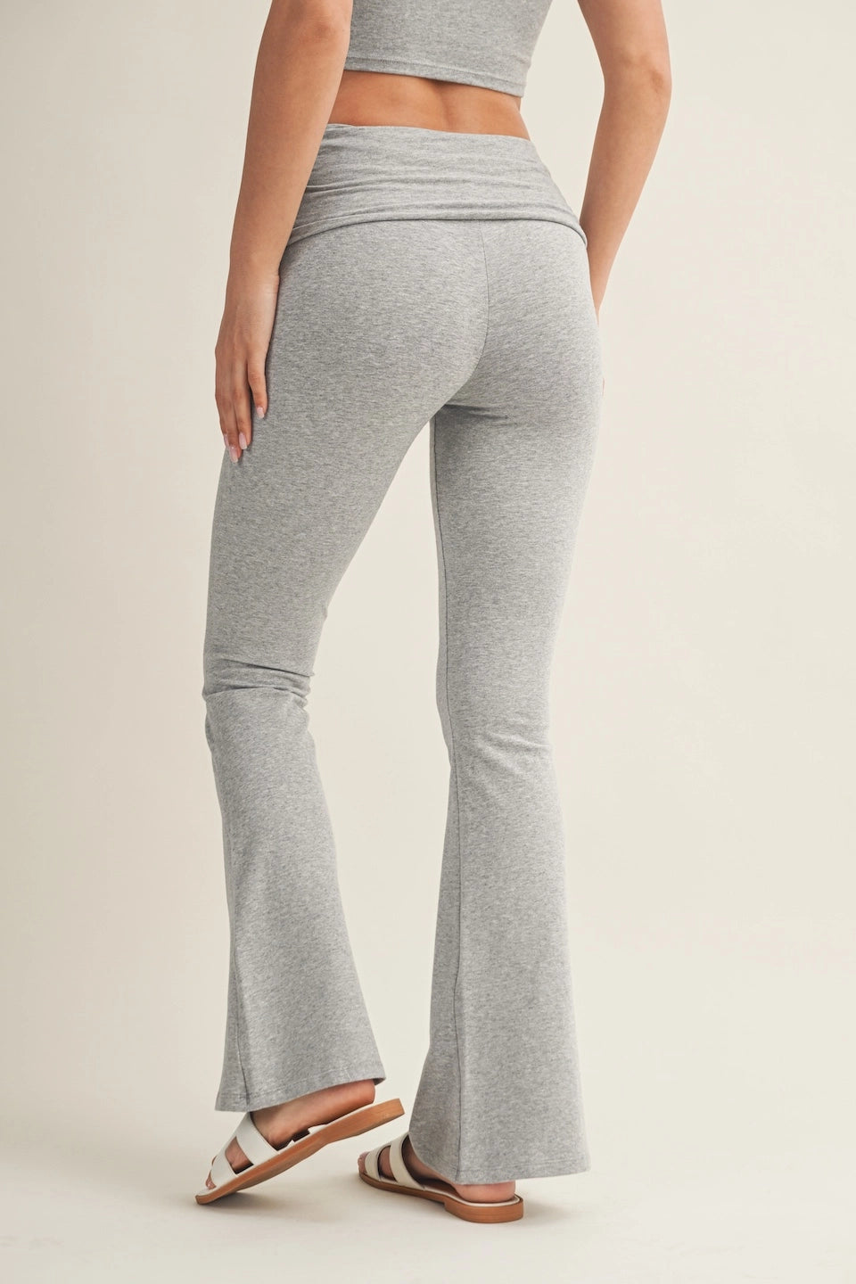 Elle Gray Foldover Pant
