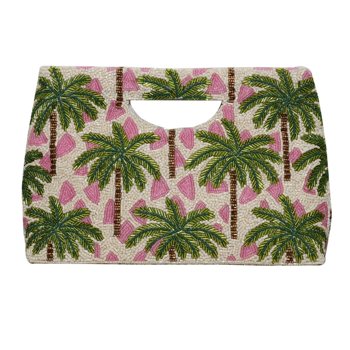Pink Palm Trees Clutch - ONFEMME By Lindsey's Kloset