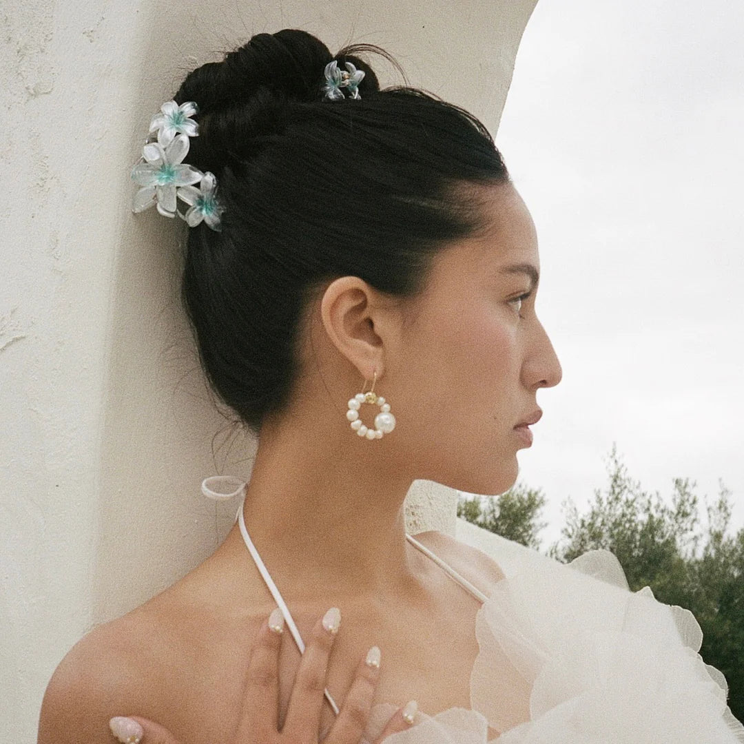 Miss Super Bloom Clip - Aqua Pearl - ONFEMME By Lindsey's Kloset