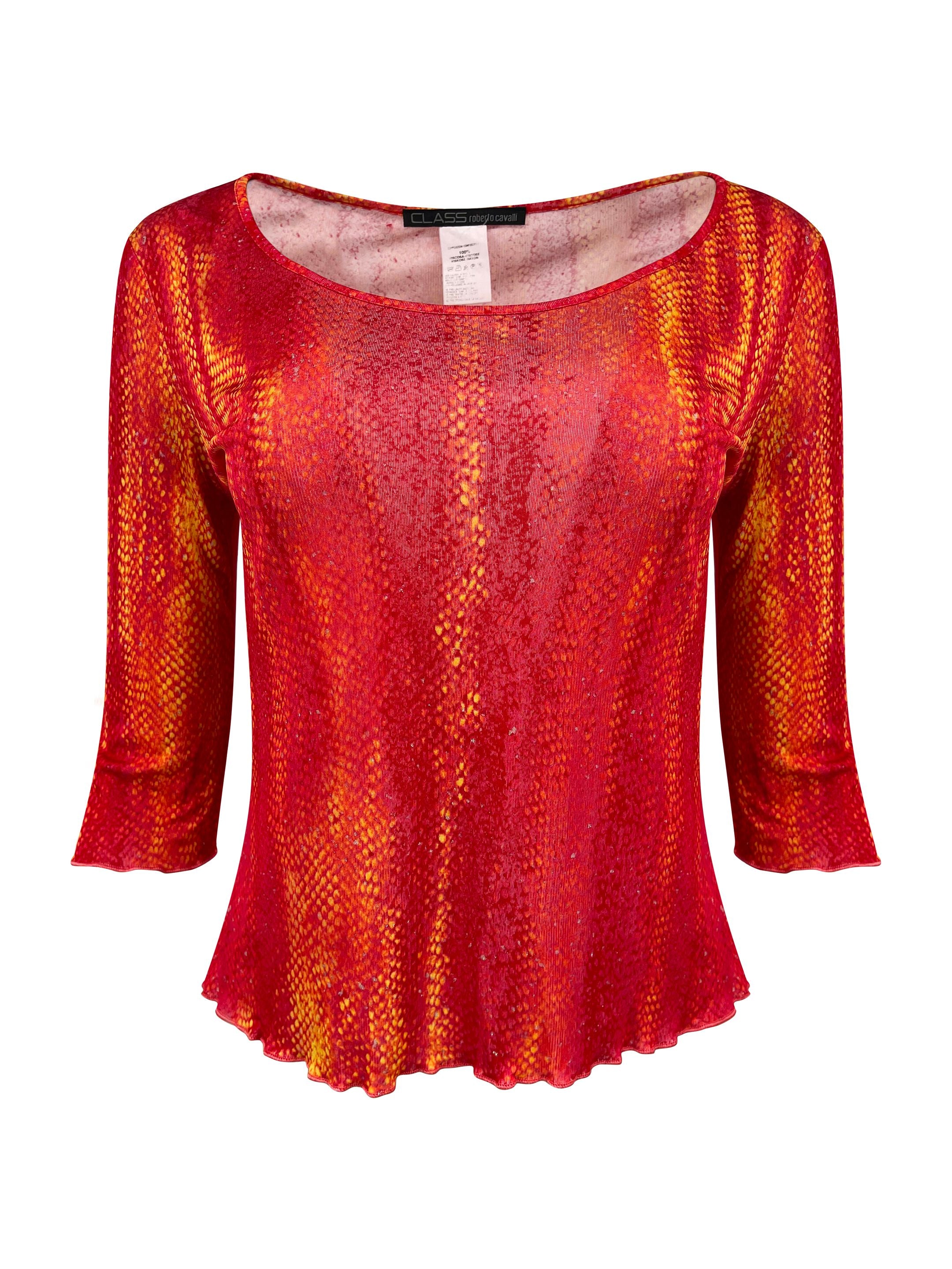 Roberto Cavalli 2015 Orange Mermaid Print Co-Ord - ONFEMME By Lindsey's Kloset