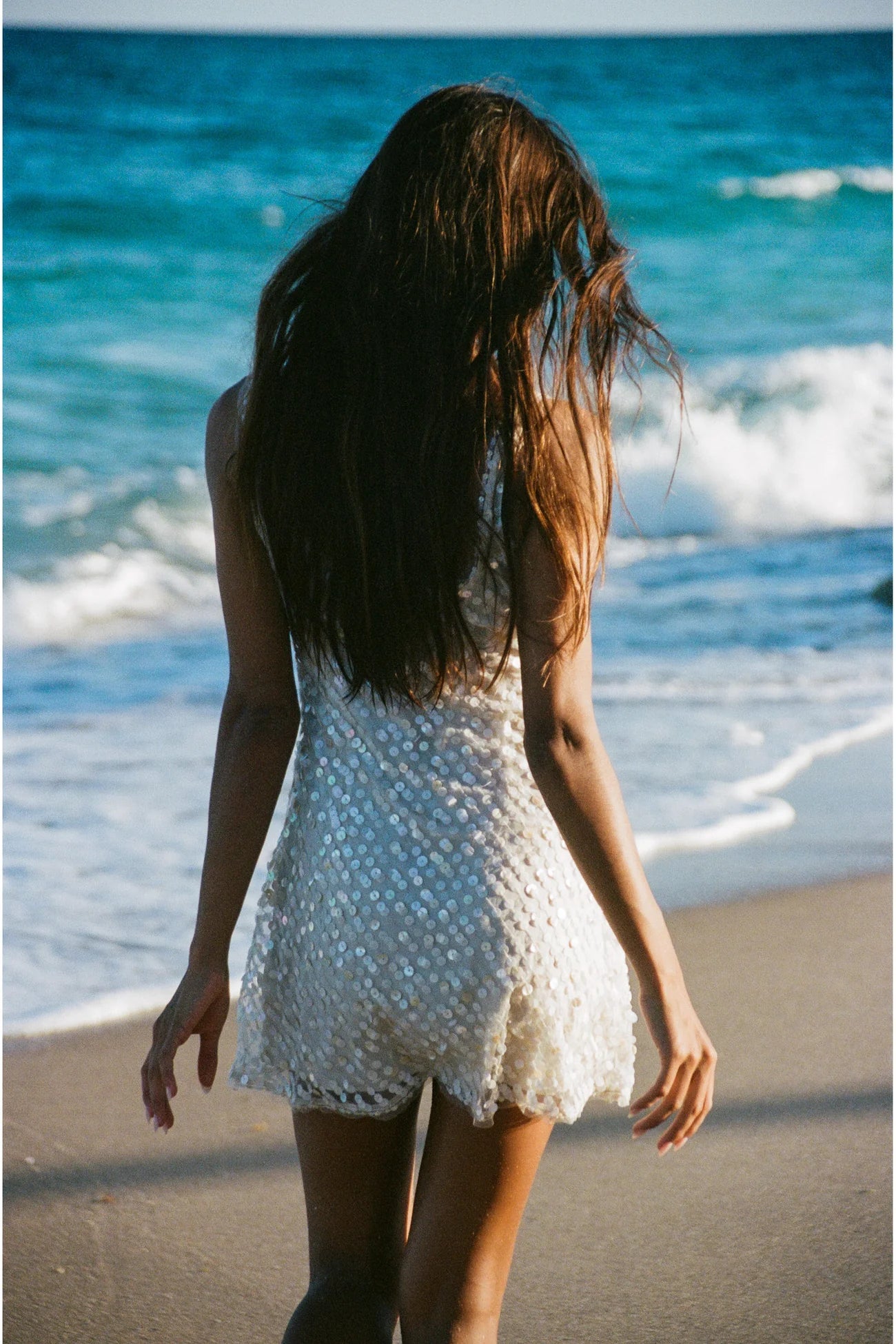 Ciris Shell Bead Mini Dress