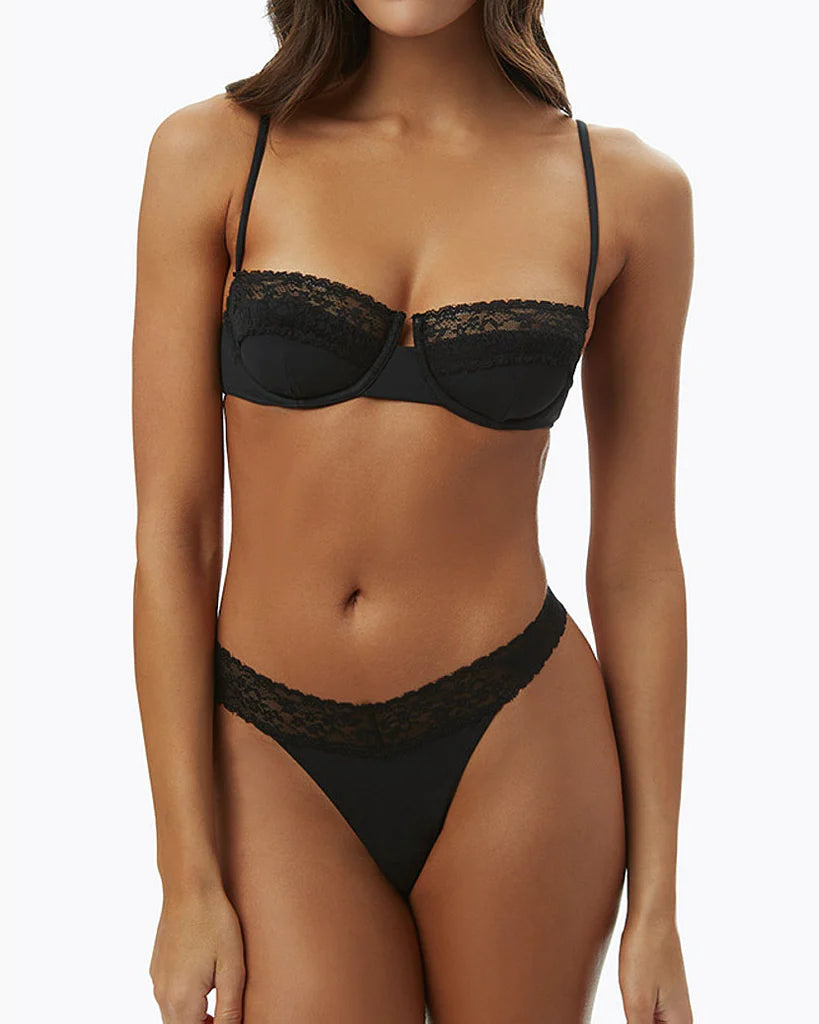 Balconette Lace Bra - Black - ONFEMME By Lindsey's Kloset