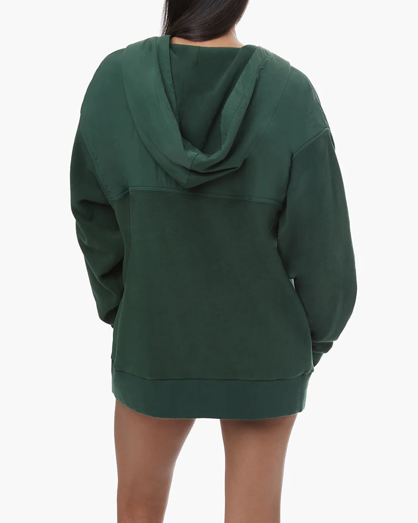 Polar Fleece Nylon Half-Zip Hoodie - ONFEMME By Lindsey's Kloset