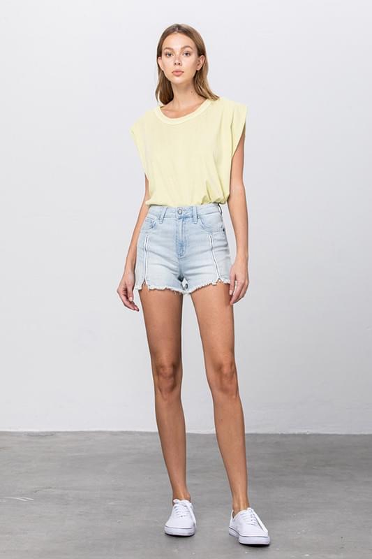 Zipped Up Jean Short - ONFEMME By Lindsey's Kloset