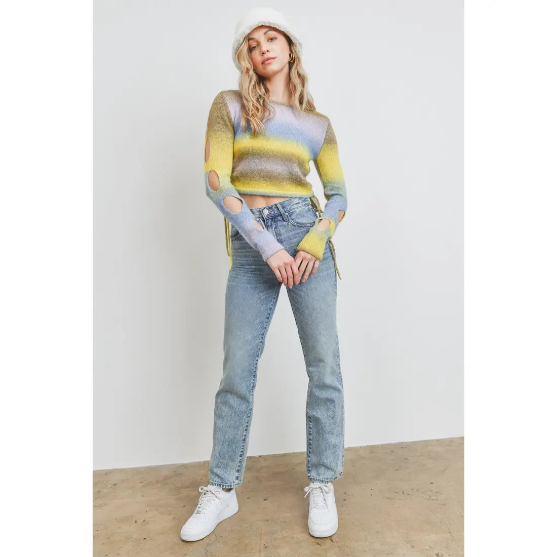 Candy Cutout Sweater - ONFEMME By Lindsey's Kloset
