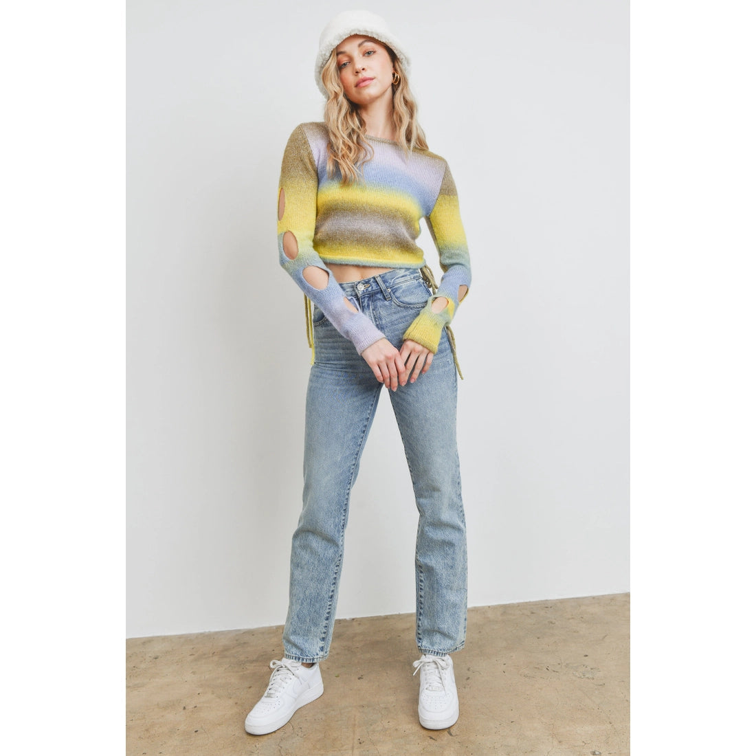 Candy Cutout Sweater - ONFEMME By Lindsey's Kloset