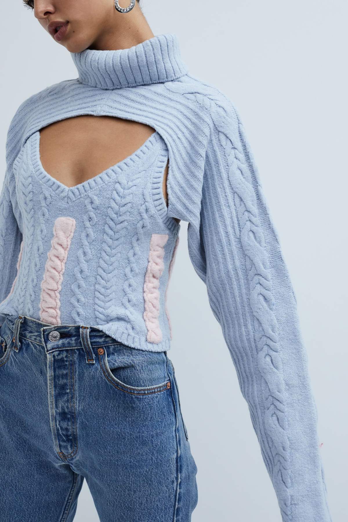 PAIGE LAYERED TURTLENECK SWEATER - ONFEMME By Lindsey's Kloset