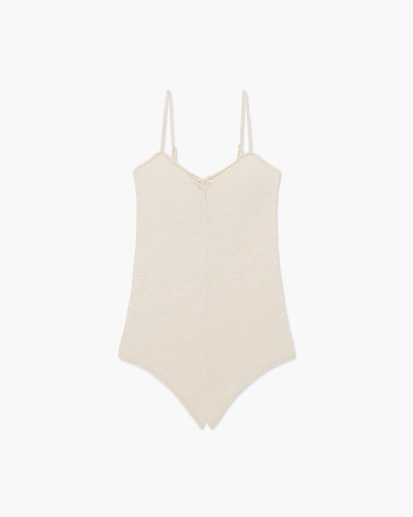 Knit Slip Jersey Romper - Oat Heather - ONFEMME By Lindsey's Kloset