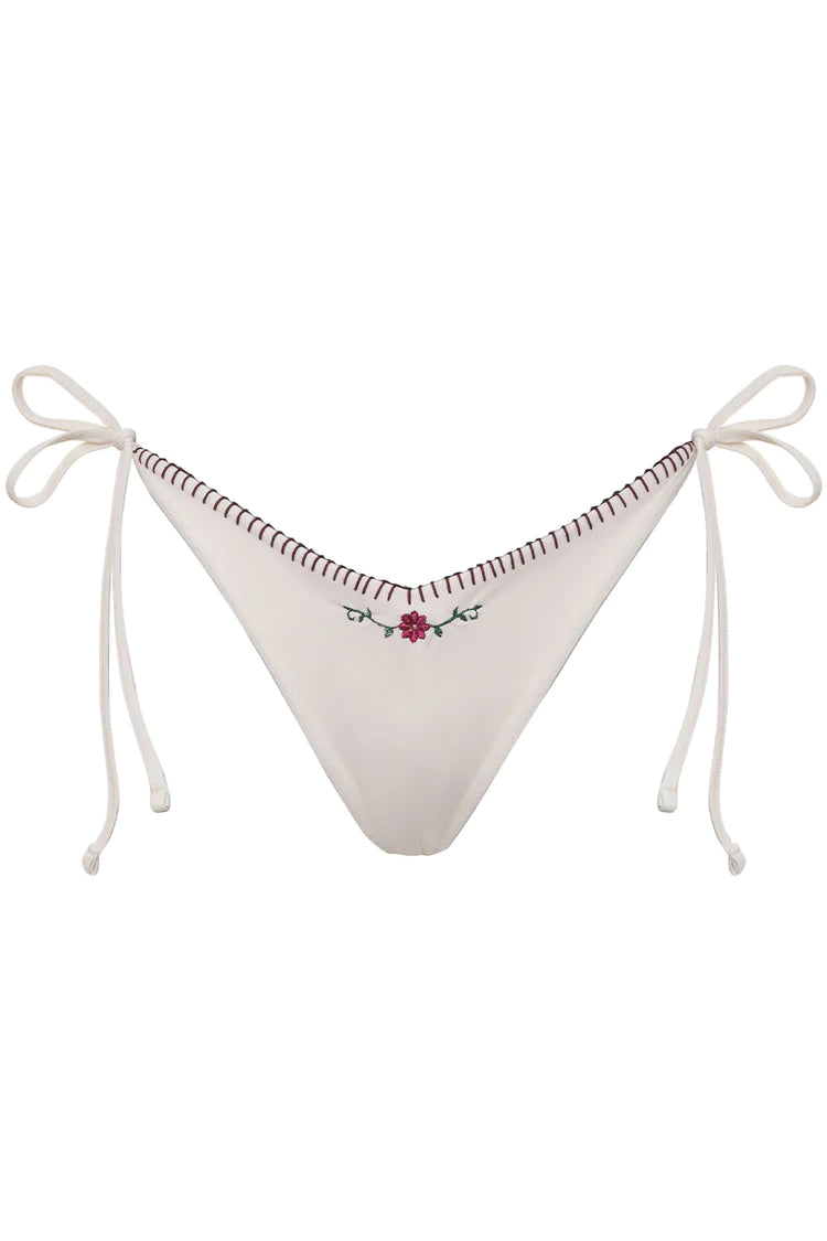 Connor Embroidered Cheeky Bikini Bottom - ONFEMME By Lindsey's Kloset