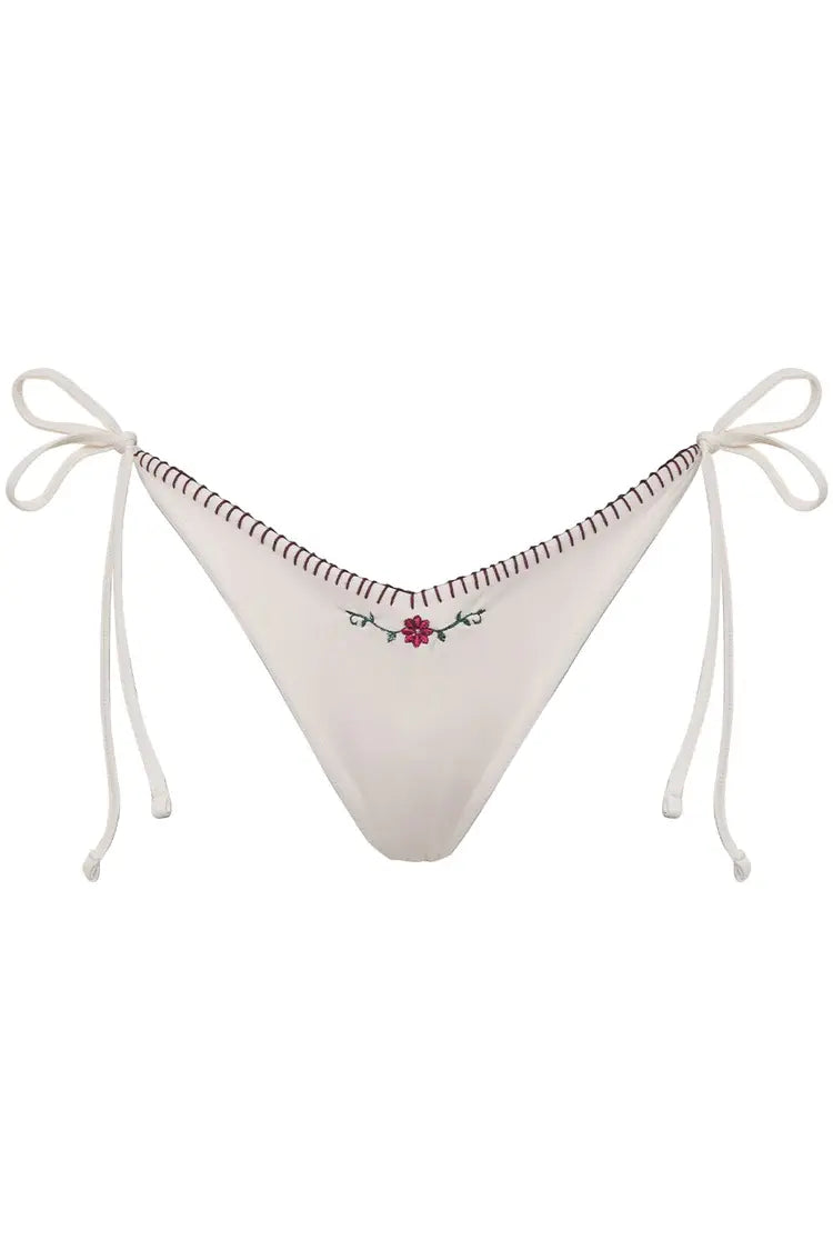 Connor Embroidered Cheeky Bikini Bottom - ONFEMME By Lindsey's Kloset
