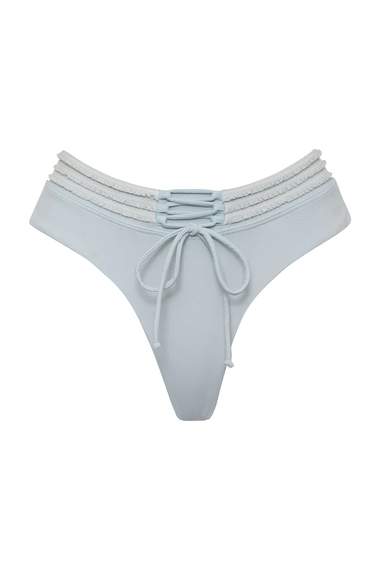 Cora Ruffle Cheeky Bikini Bottom - New Moon - ONFEMME By Lindsey's Kloset
