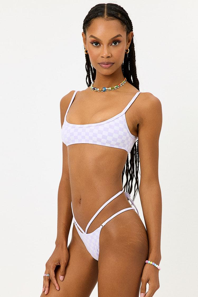 Dallas Checkered Bralette Bikini Top - ONFEMME By Lindsey's Kloset