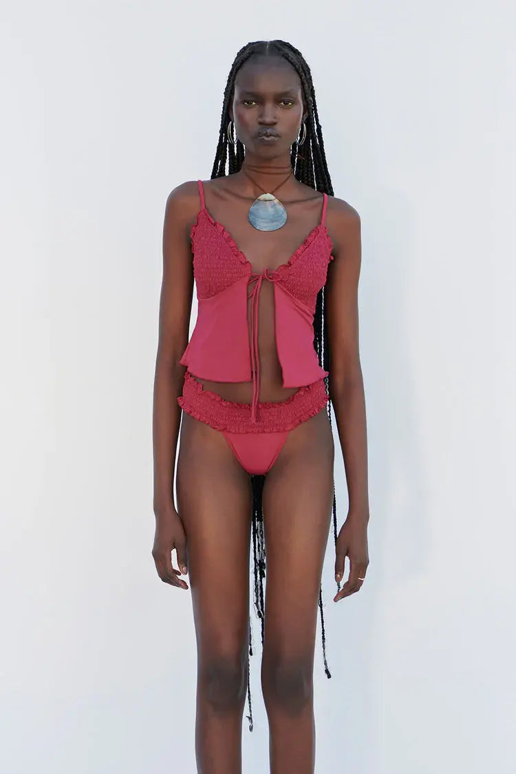 Penelope Ruffle Tankini Bikini Top - ONFEMME By Lindsey's Kloset
