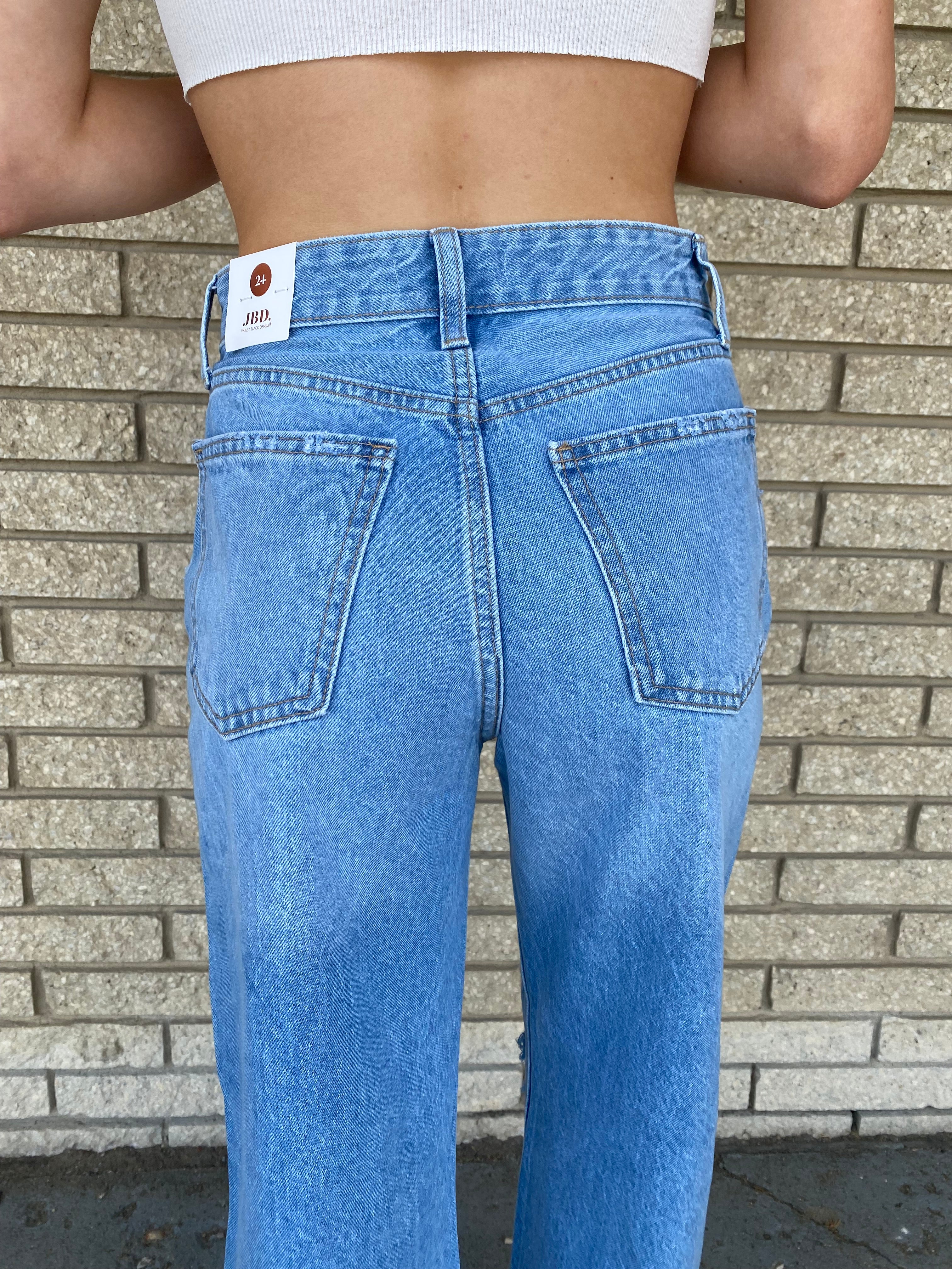 90's Distressed Straight Leg Jeans - ONFEMME By Lindsey's Kloset
