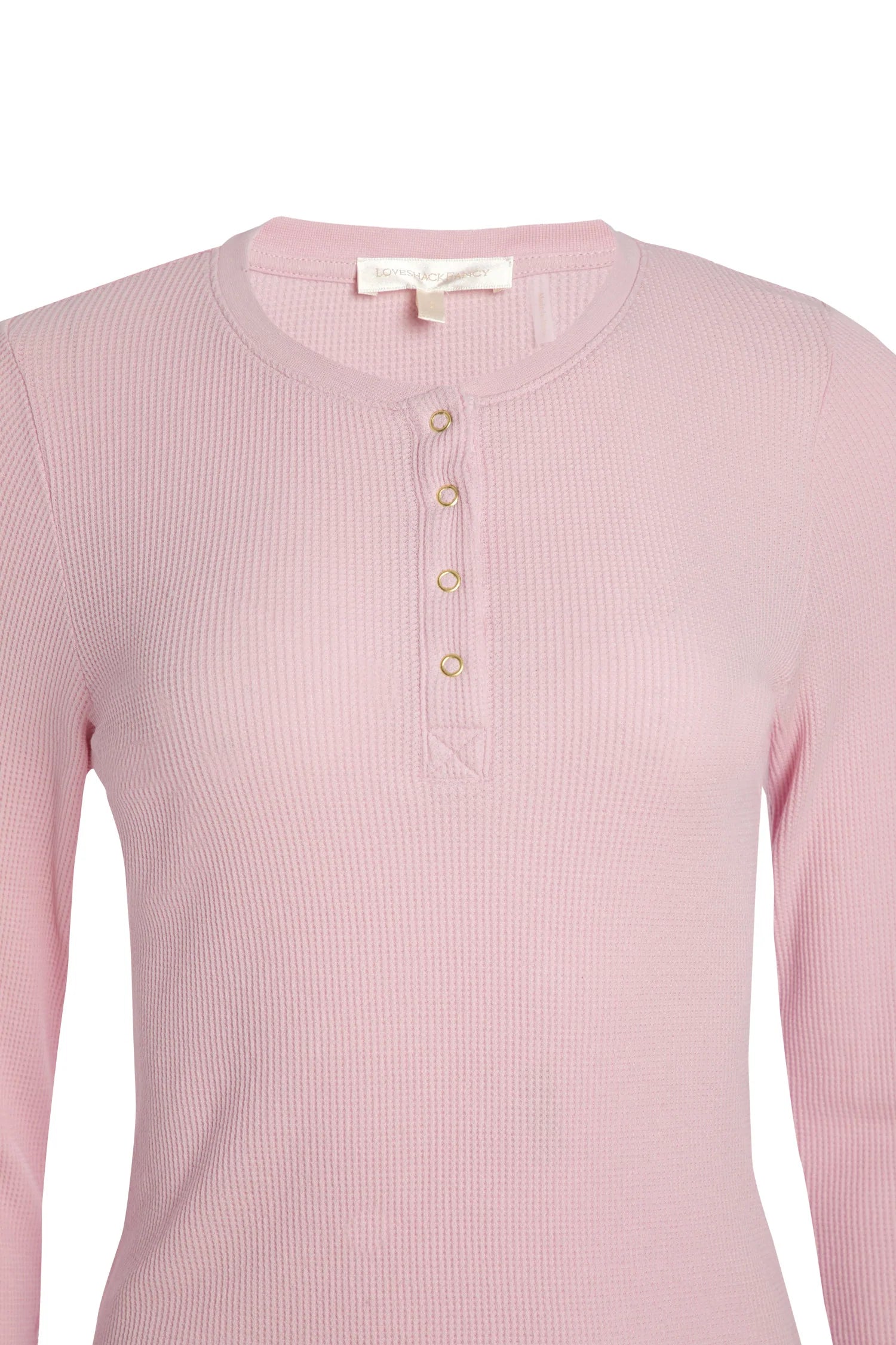 Thelia Waffle Knit Henley - ONFEMME By Lindsey's Kloset