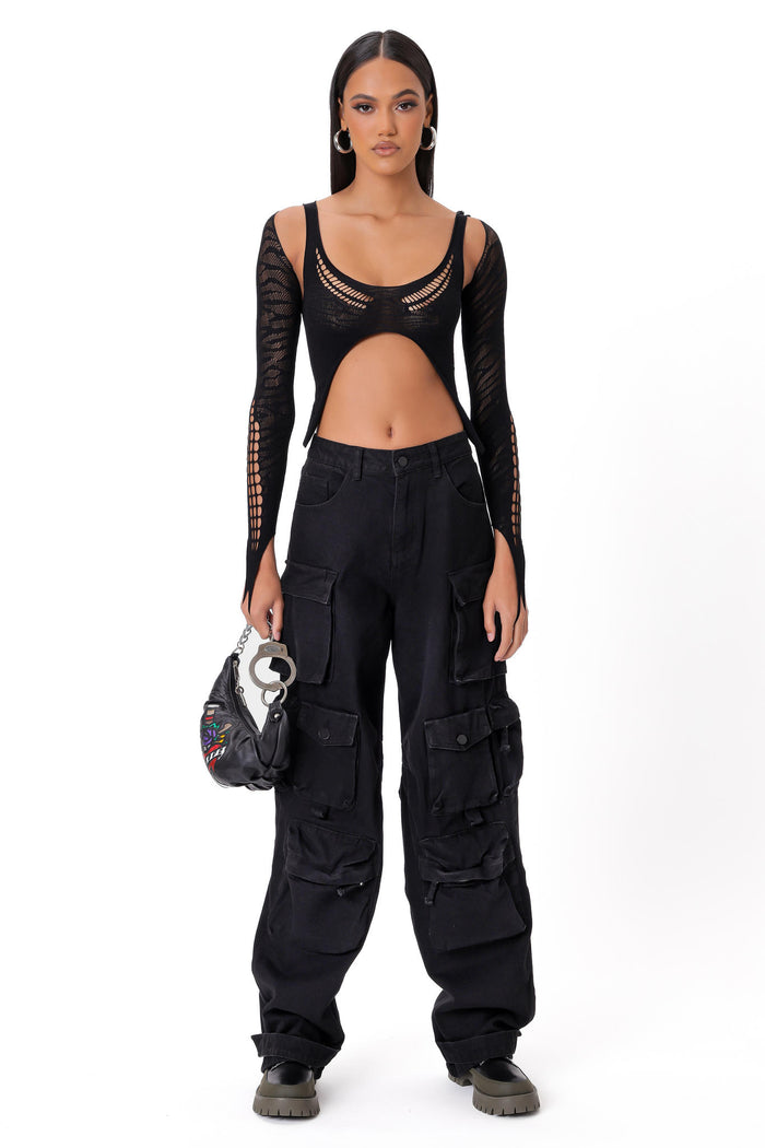 PIXLEY JEANS - BLACK - ONFEMME By Lindsey's Kloset