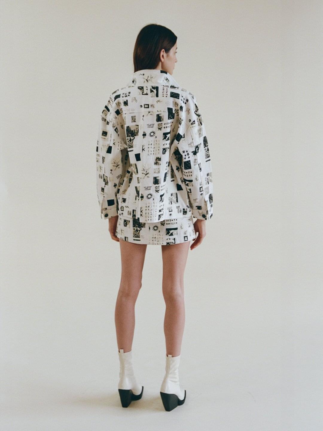 AUGUSTA GALLERY PRINT OVERSIZED JACKET - ONFEMME By Lindsey's Kloset