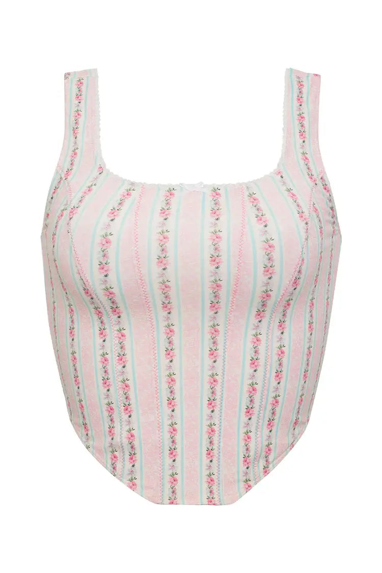 Victoria Floral Crop Top - ONFEMME By Lindsey's Kloset