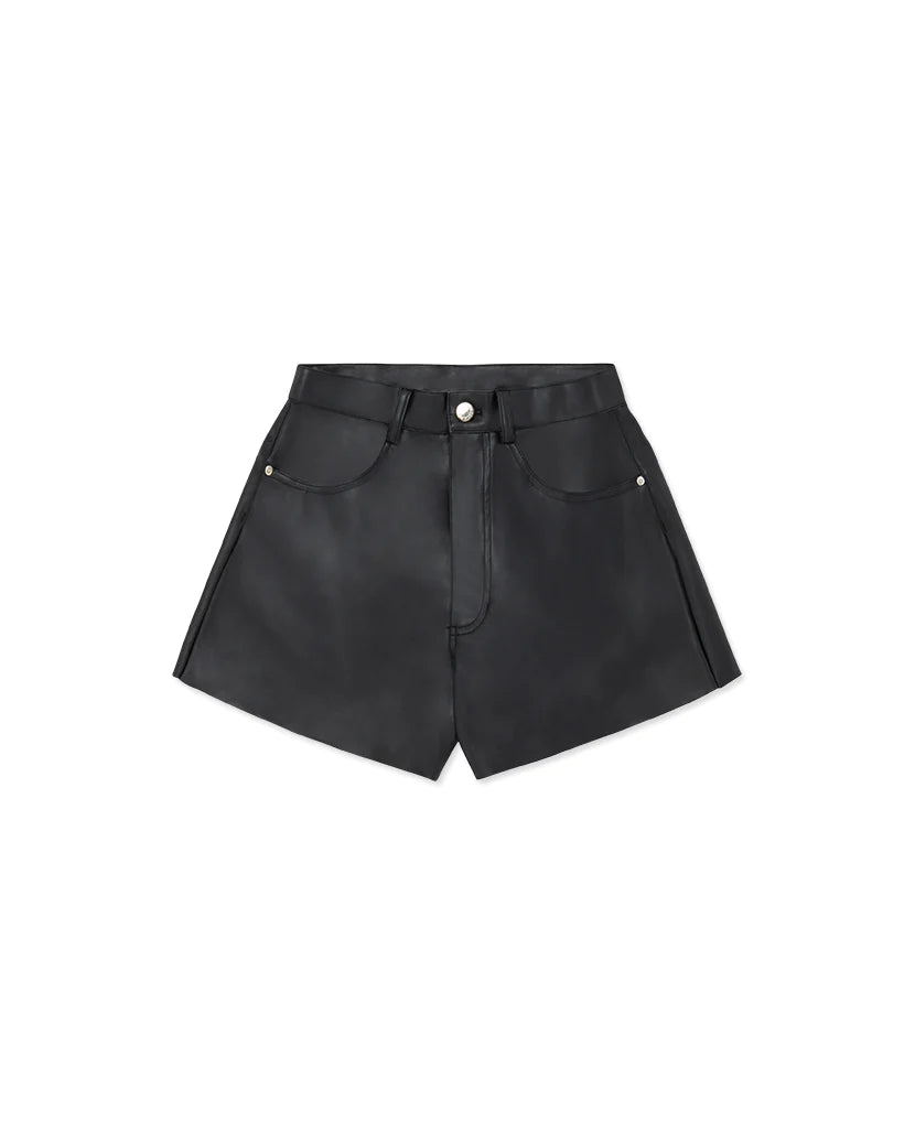 Vegan Leather Flare Bell Short - ONFEMME By Lindsey's Kloset