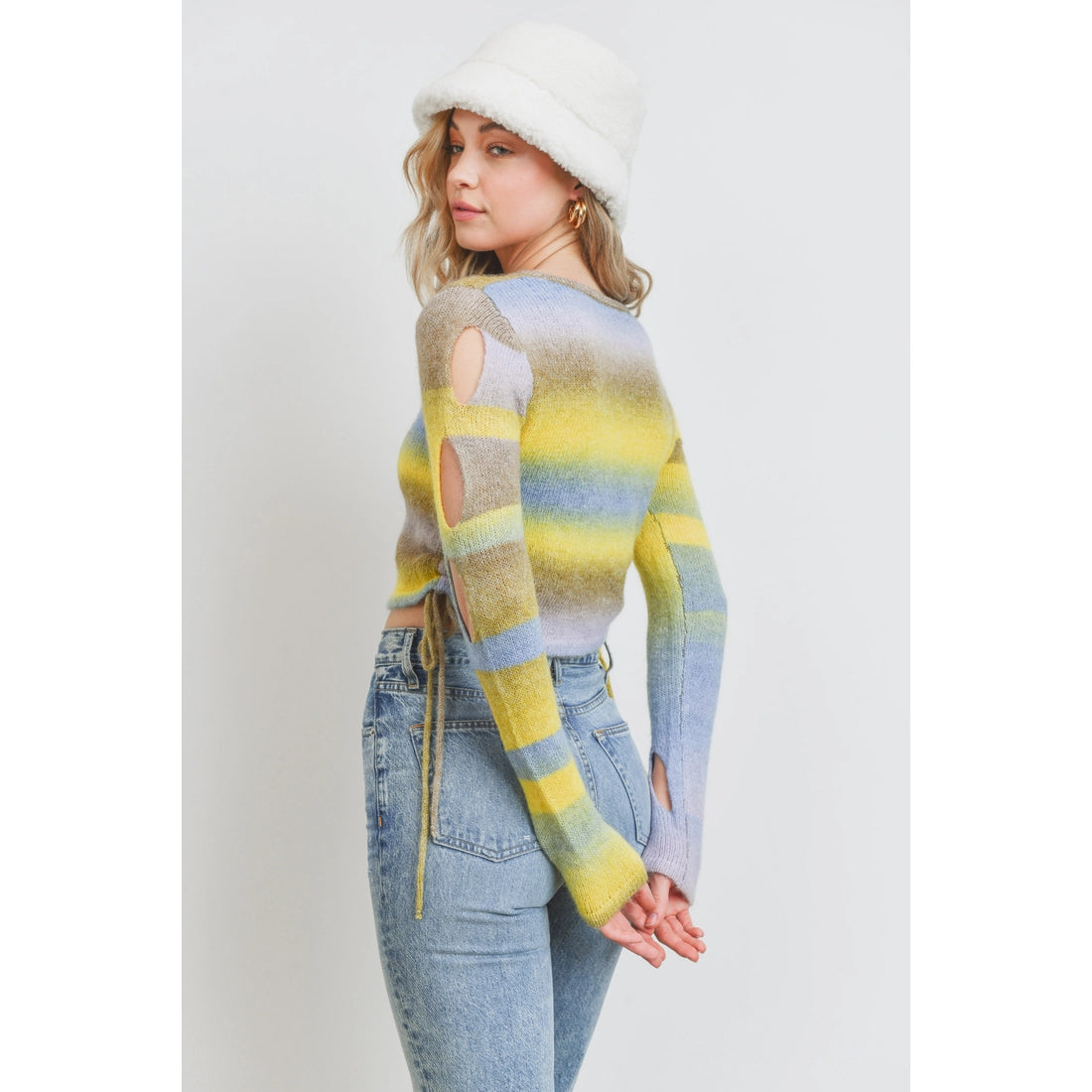 Candy Cutout Sweater - ONFEMME By Lindsey's Kloset