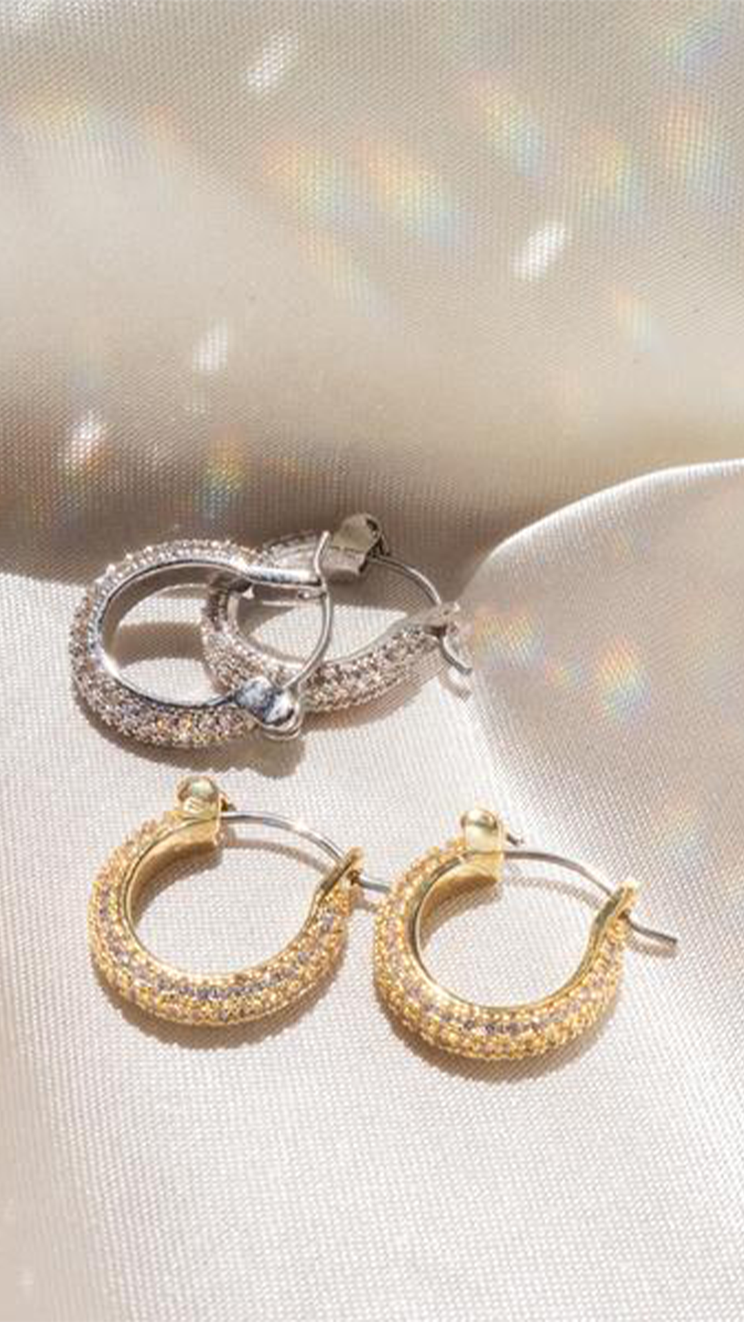 Luv Aj Mini Zipper Huggie Hoop Earrings in 14K Gold Plated