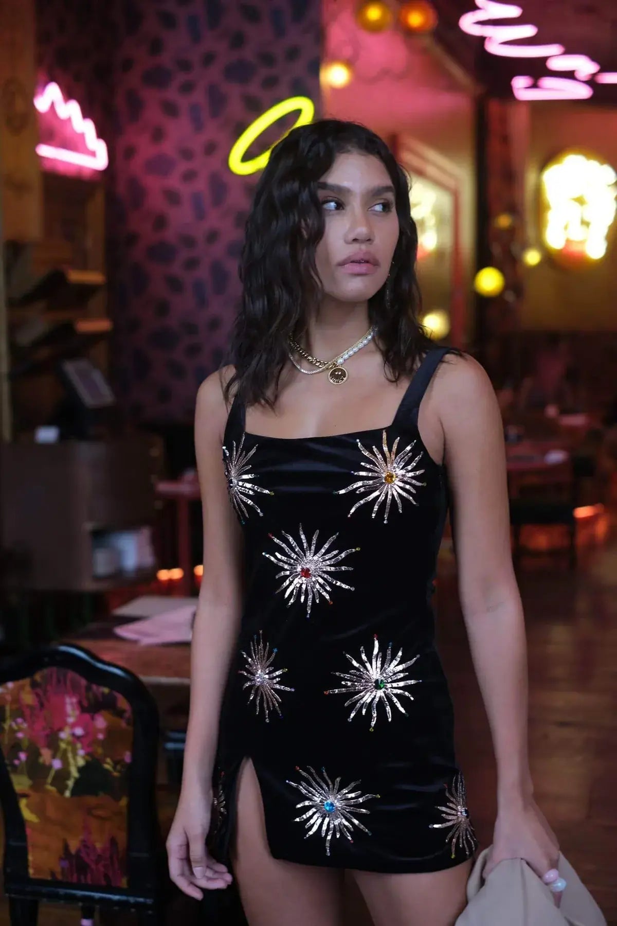 Callie Velvet Mini Dress - Black - ONFEMME By Lindsey's Kloset