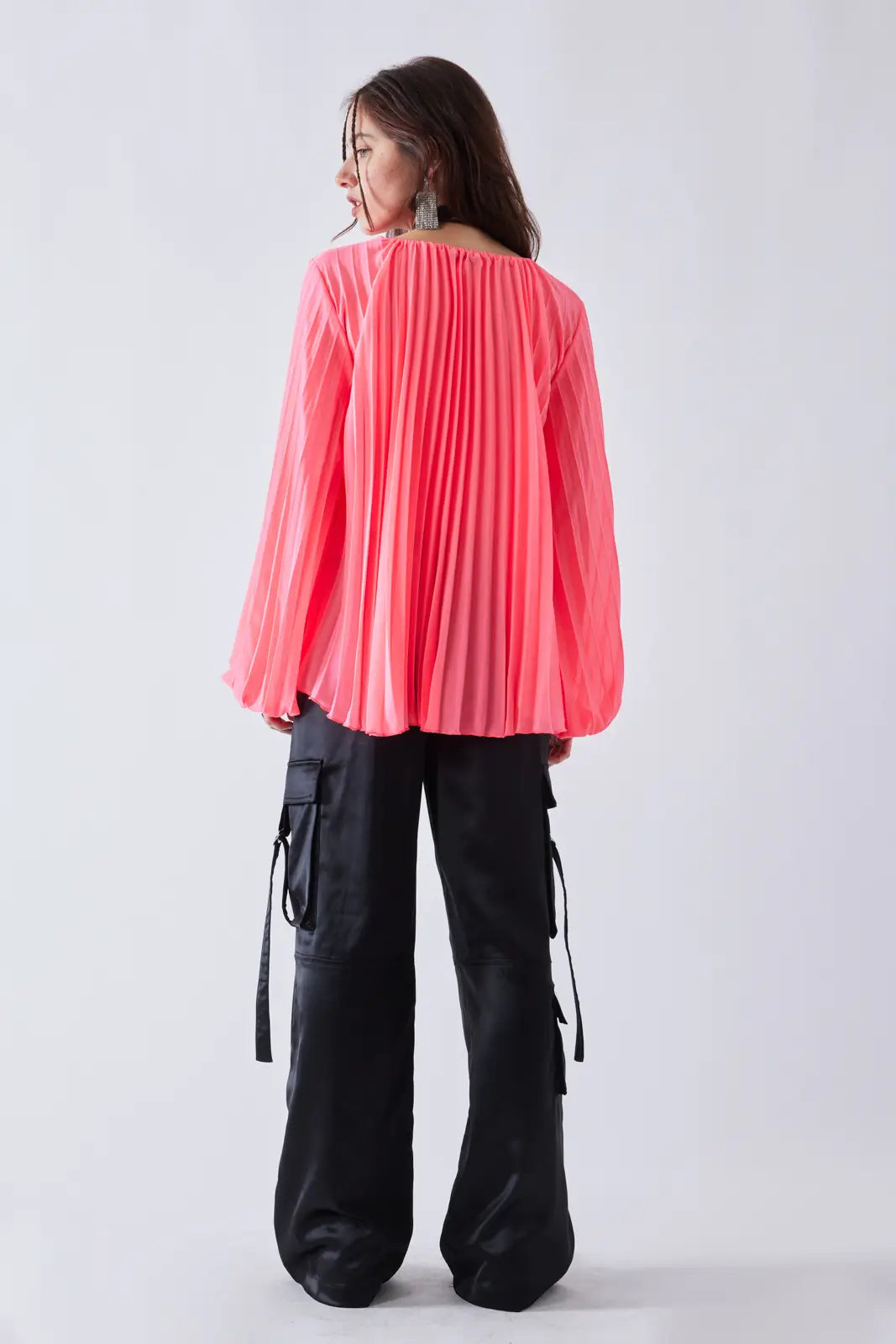 Licorice Satin Cargo Pant - ONFEMME By Lindsey's Kloset