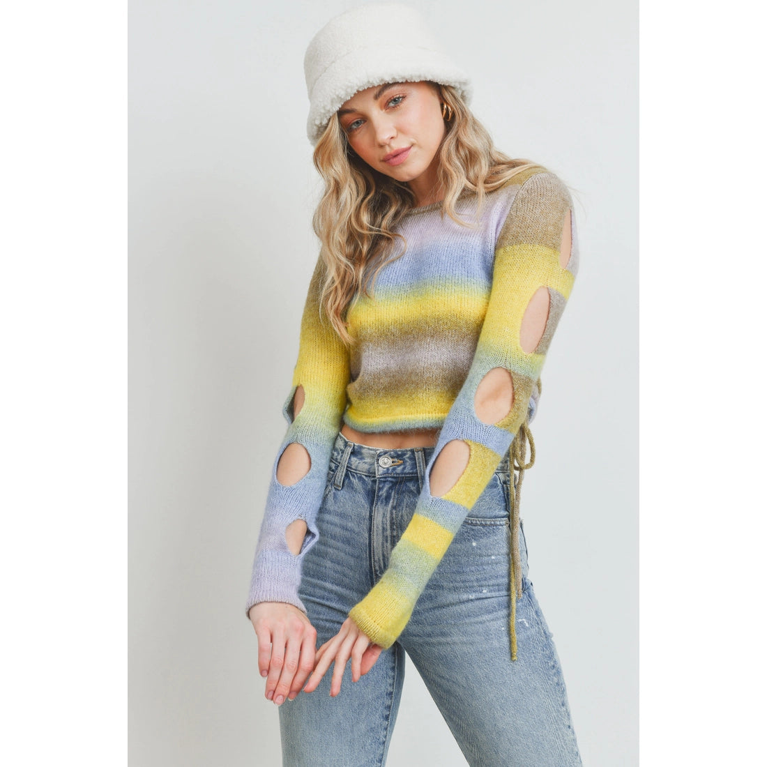 Candy Cutout Sweater - ONFEMME By Lindsey's Kloset