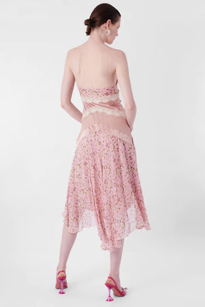Dolce & Gabbana F/W 2004 Runway Floral Pink Silk Dress - ONFEMME By Lindsey's Kloset