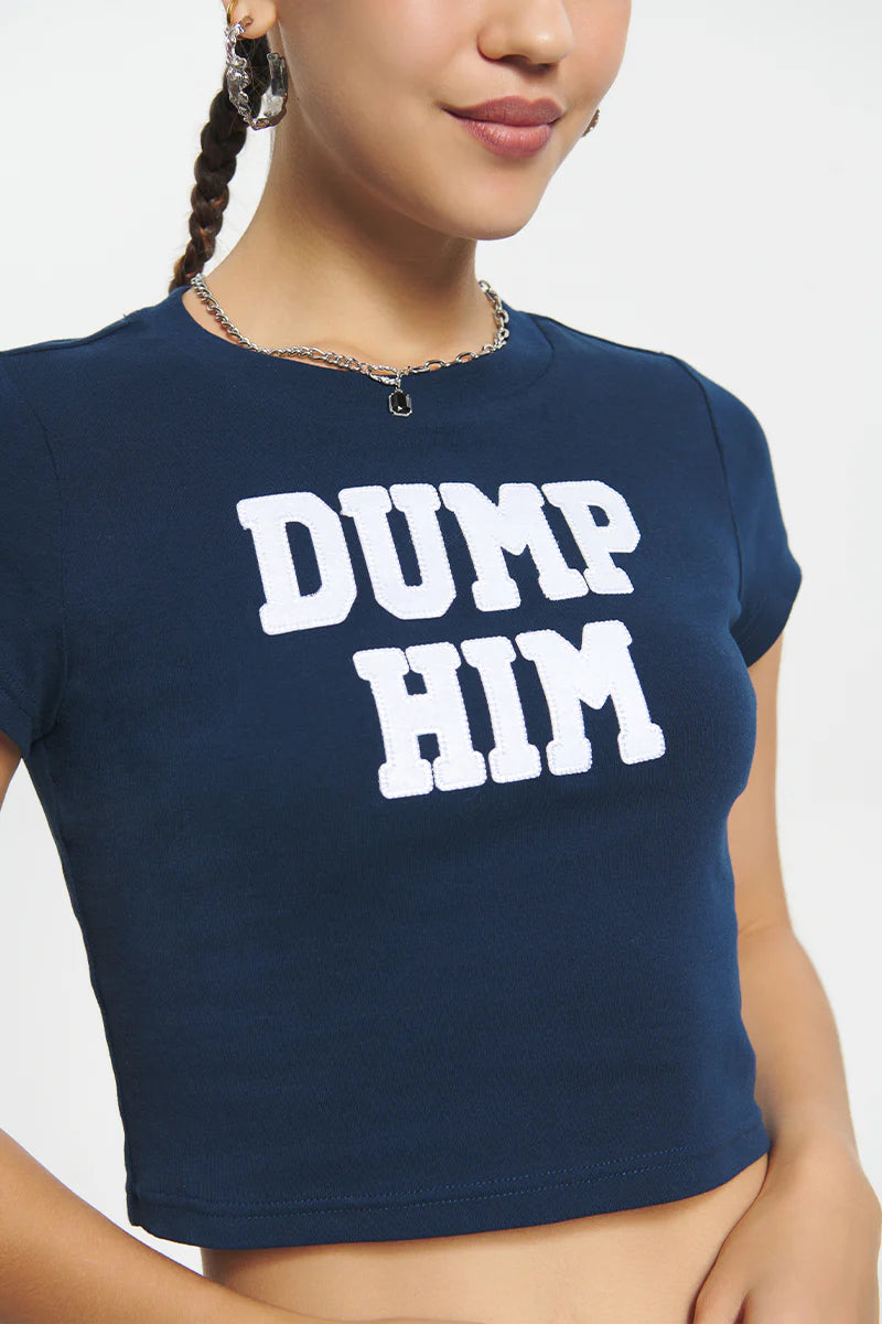 Dump Him Graphic Baby Tee - ONFEMME By Lindsey's Kloset