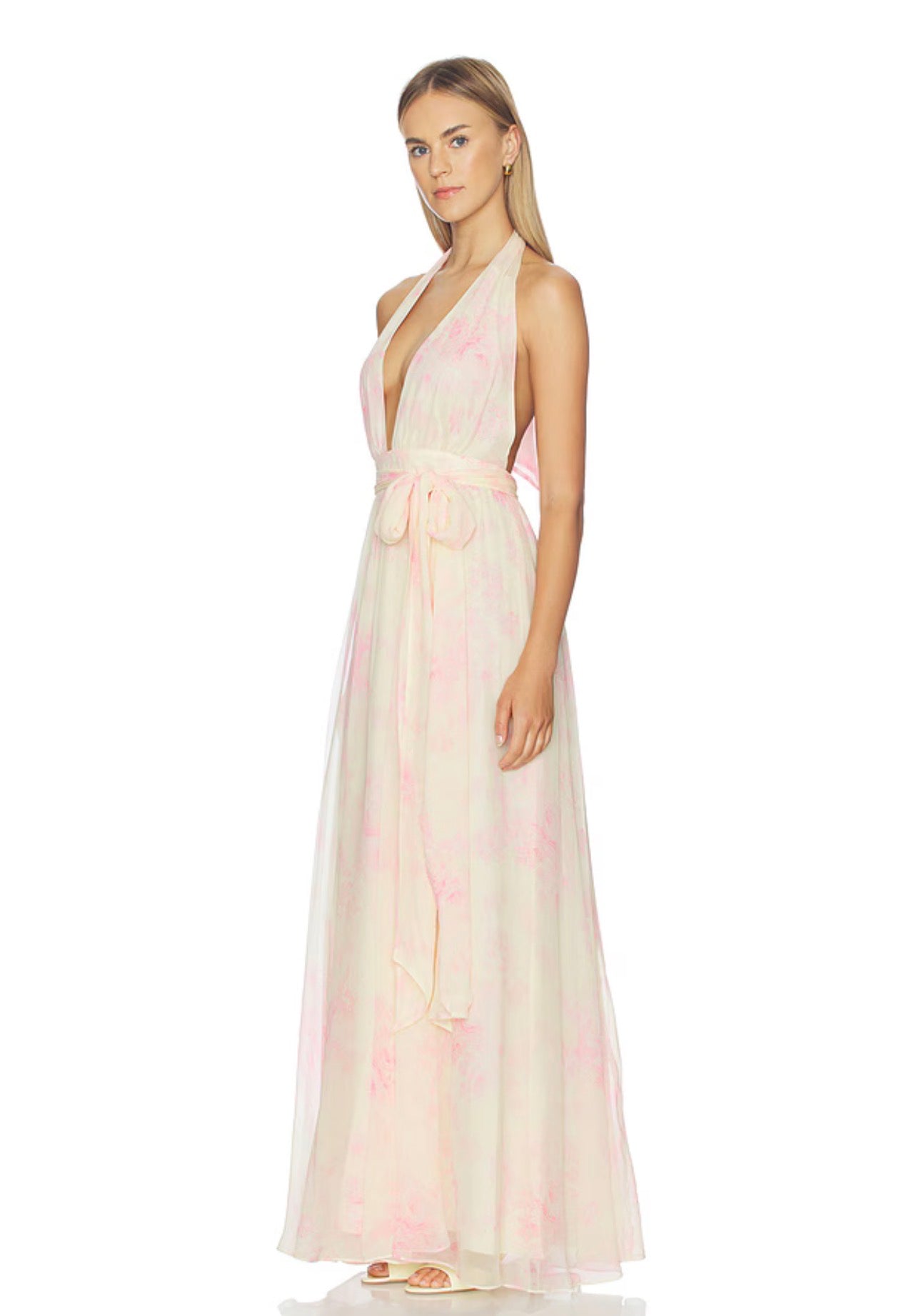 Lilah Floral Silk Maxi Dress