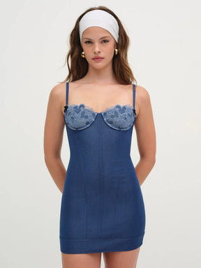Denim Hearts Slip Dress - ONFEMME By Lindsey's Kloset