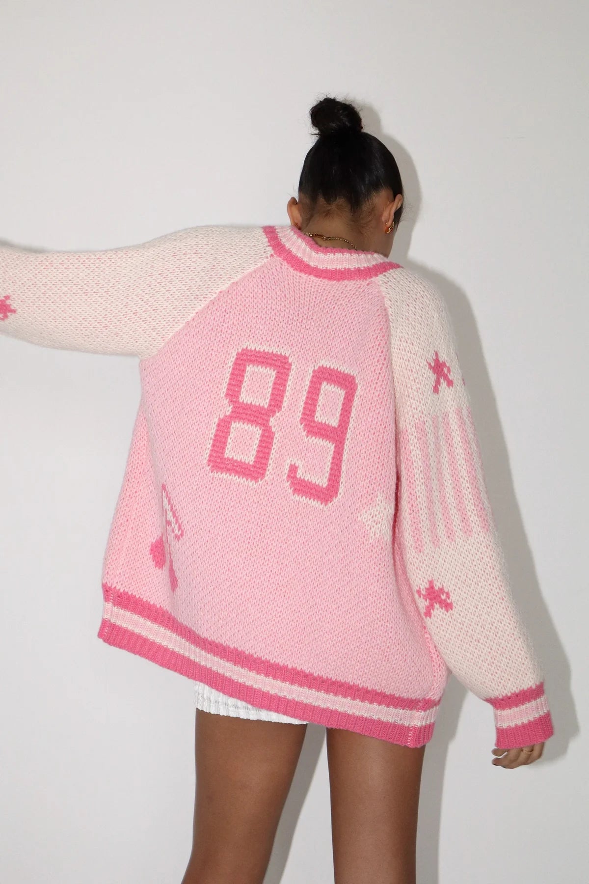 89 Varsity Pink Sweater