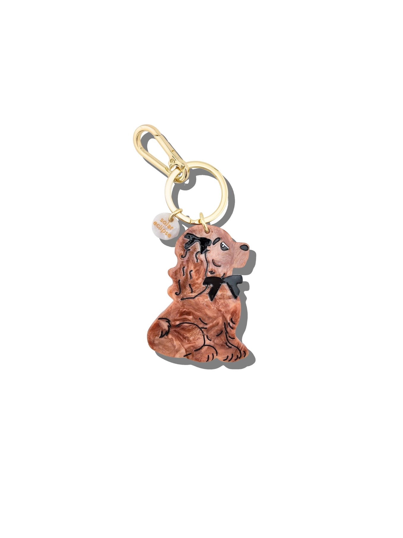 Hand-Painted Coquette Puppy Bag Charm + Keychain - ONFEMME By Lindsey's Kloset