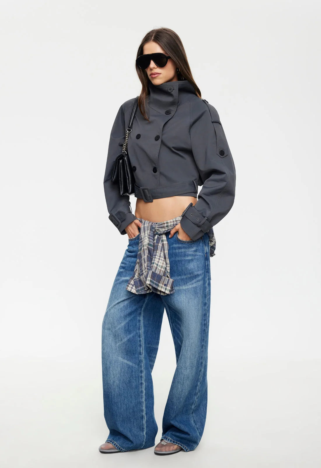 Blanc Cropped Trench