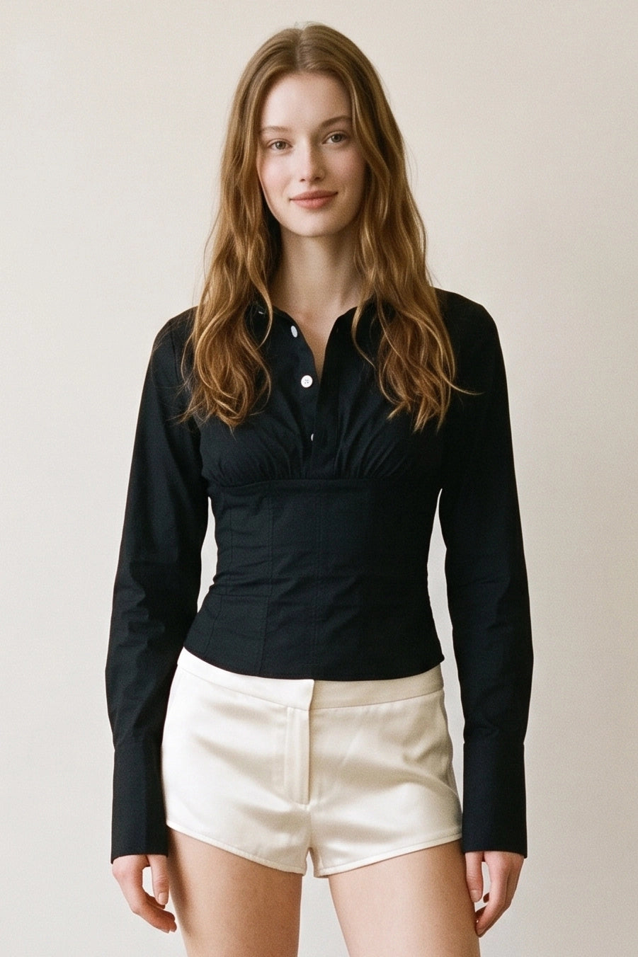 Vicky Tailored Button Up Blouse.