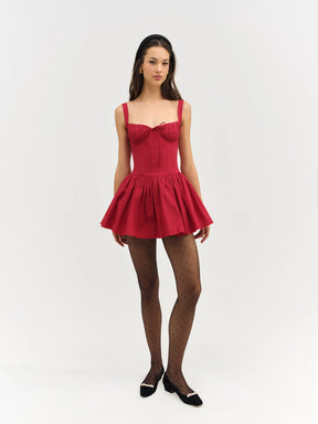 Helena Poplin Scarf Mini Dress - ONFEMME By Lindsey's Kloset