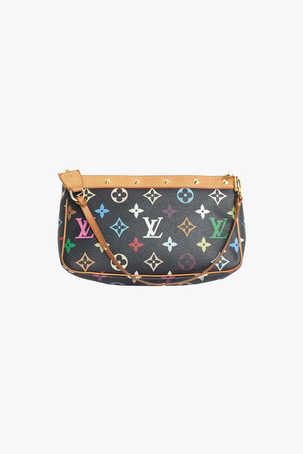 Louis Vuitton x Takashi Murakami 2003 Colored Monogram Pochette Bag - ONFEMME By Lindsey's Kloset
