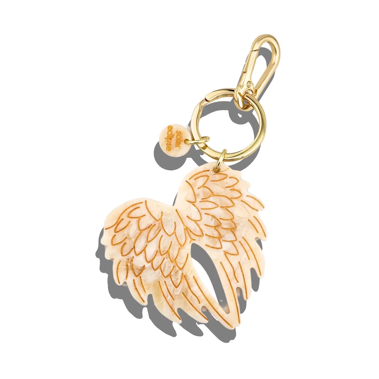 Hand-Painted Angel Wings Bag Charm + Keychain