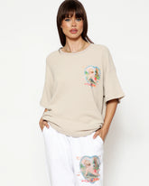 Tan Straight Flush Boyfriend Thermal Tee - ONFEMME By Lindsey's Kloset