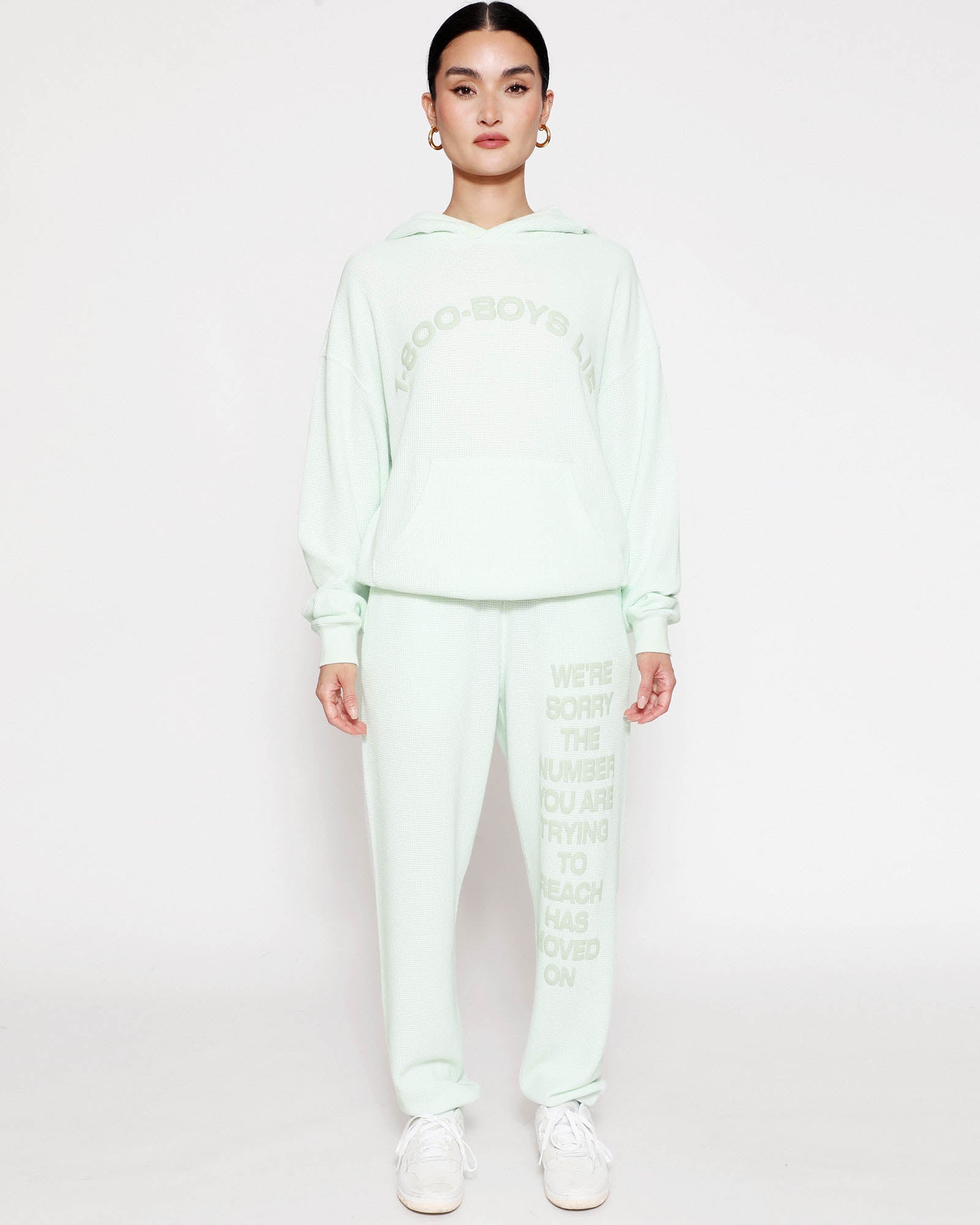 GREEN 1-800 REUNION SWEATPANTS - ONFEMME By Lindsey's Kloset
