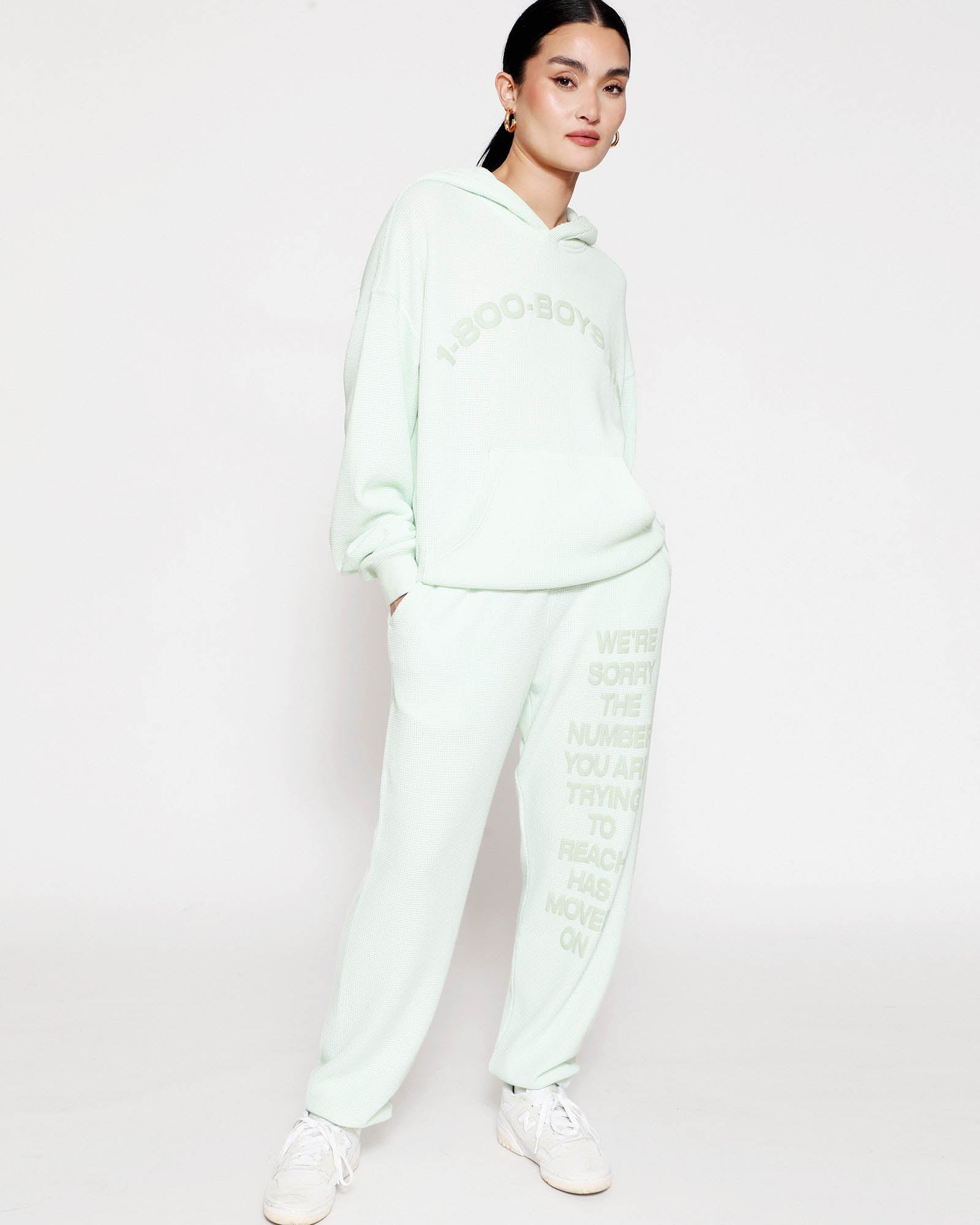 GREEN 1-800 REUNION SWEATPANTS - ONFEMME By Lindsey's Kloset
